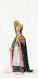 Bischof von Lincoln, Kostümentwurf für Shakespeares Stück, Heinrich VIII, 19. Jahrhundert