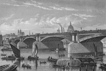 Blackfriars Bridge von der Surrey-Seite, London, ca. 1875-1878