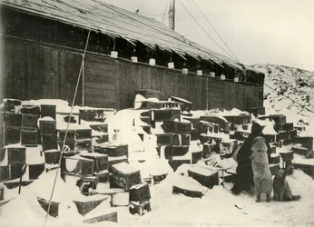 Eisblöcke... zur Bestimmung der Verdunstungsrate, 1908, 1909