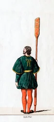 Bootsmann, Kostümentwurf für Shakespeares Stück, Heinrich VIII., 19. Jahrhundert