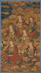 Bodhisattvas der zehn Stufen der Erleuchtung, die acht himmlischen Nagas und Yakshis