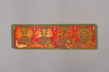 Buchdeckel mit vier Durgas, 18. Jahrhundert