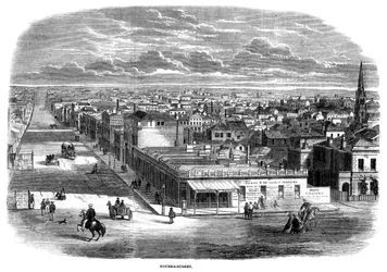 Bourke Street, Melbourne, Australien, 1863