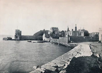 Branksea Island - Gesamtansicht des Schlosses, 1895