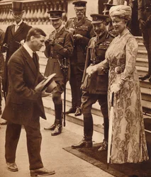 Tapferkeit in Zivil: Lachen mit dem König und der Königin, 1920er oder 1930er, 1935