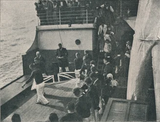 Den Körper an Deck bringen, um 1900