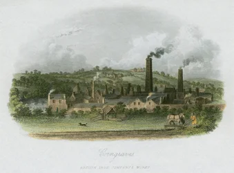 British Iron Companys Werke in Corngraves, nahe Halesowen, West Midlands, um 1835