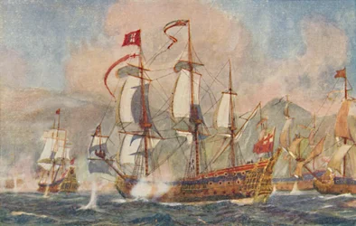 Britisches Kriegsschiff des 17. Jahrhunderts