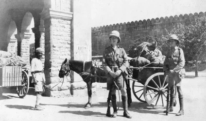 Britischer Armeetransport, Agra, Indien, 1916-1917