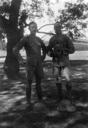 Britische Soldaten, Muttra, Indien, 1917