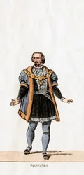 Buckingham, Kostümentwurf für Shakespeares Stück, Heinrich VIII., 19. Jahrhundert