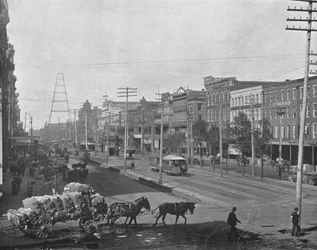 Canal Street, New Orleans, Louisiana, USA, um 1900