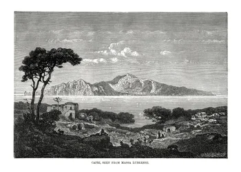 Capri von Massa Lubrense aus gesehen, Italien, 1879