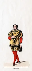 Capucius, Kostümentwurf für Shakespeares Stück, Heinrich VIII., 19. Jahrhundert