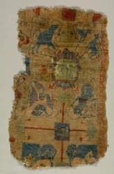 Teppichfragment, um 1400