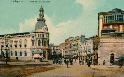 Cartagena - Plaza del Ayuntamiento, um 1900