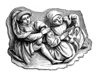 Holzrelief, 15. Jahrhundert, 1870