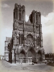 Kathedrale Notre-Dame, Reims, Frankreich, späte 19. oder frühes 20. Jahrhundert