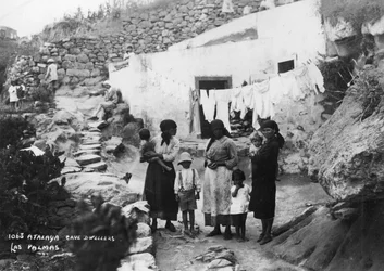 Höhlenbewohner, Atalaya, Las Palmas, Gran Canaria, Kanarische Inseln, ca. 1920er-1930er