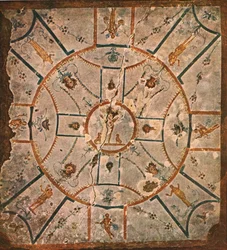Decke in der Kammer des Hypogäums von Lucina...Rom, Italien, 1928