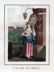 Stühle zu reparieren, Soho Square, London, 1805