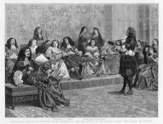 Charles II und sein Hof im Palast während der Pest von London, ca. 1665-1666 1890