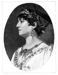 Charlotte Wolter, österreichische Schauspielerin des 19. Jahrhunderts, 1900