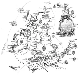 Karte des Kurses der spanischen Armada, 1588, 1893