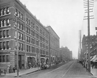 Cherry Street, Seattle, Washington, USA, um 1900