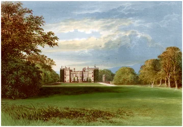 Chillingham Castle, Northumberland, Heimat des Earl of Tankerville, ca. 1880