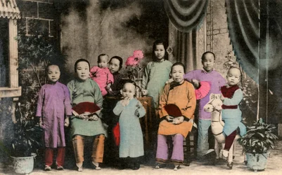 Chinesische Familie, Hongkong, 20. Jahrhundert