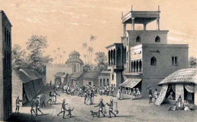 Chittapore Straße, Kalkutta, 1847