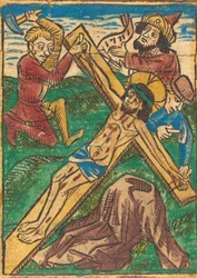 Christus ans Kreuz genagelt