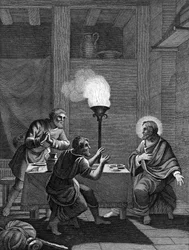 Christus und die zwei Jünger in Emmaus, 1814