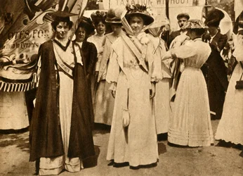 Christabel Pankhurst und Emmeline Pethick-Lawrence, Hyde Park, London, 21. Juni 1908, 1933