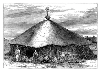 Kirche in Magdala mit Theodores Grab, Äthiopien