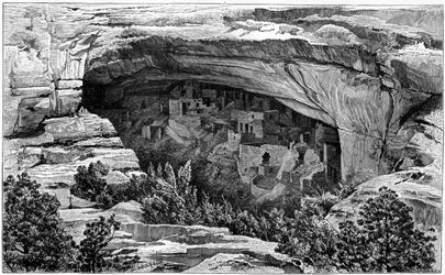 Cliff Palace im Cliff Palace Canyon, Südwest-Colorado, USA, 1901