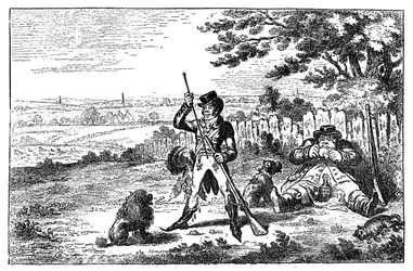 Cockney-Sportsmänner beim Nachladen, 1800