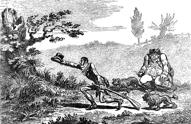 Cockney-Sportsmänner finden einen Hasen, 1800