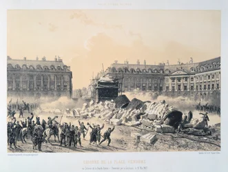 Säule auf dem Place Vendôme, Pariser Kommune, 16. Mai 1871