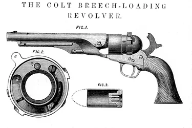 Colt Frontier Revolver, erfunden von Samuel Colt 1814-62, ca. 1850