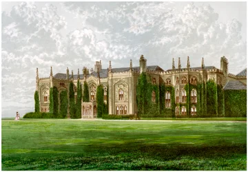 Combermere Abbey, Shropshire, Heim von Viscount Combermere, um 1880