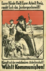 Kommunistisches Wahlplakat KPD, ca. 1931