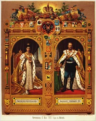Blatt zur Krönung Alexanders III., 1883