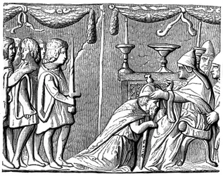Krönung Kaiser Sigismunds durch Papst Eugen IV., 15. Jahrhundert, 1870