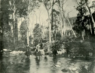 Flussüberquerung, nahe Buffalo Falls, 1901