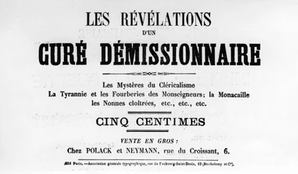Cure Demissionnaire, aus Französische politische Plakate der Pariser Kommune, Mai 1871