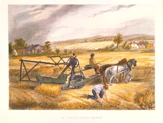 Cyrus McCormicks Mähmaschine von 1831, patentiert 1834