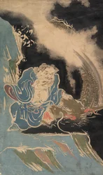 Daoistischer Unsterblicher mit Drache, wahrscheinlich 19. Jahrhundert