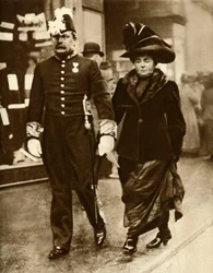 David Lloyd George und seine Frau Margaret, 1910, 1935